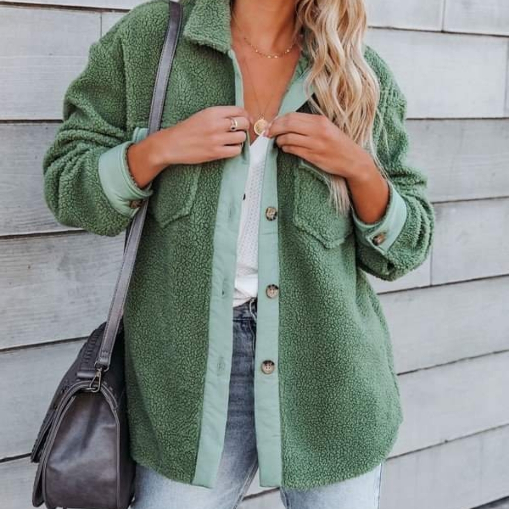 Fleece shacket